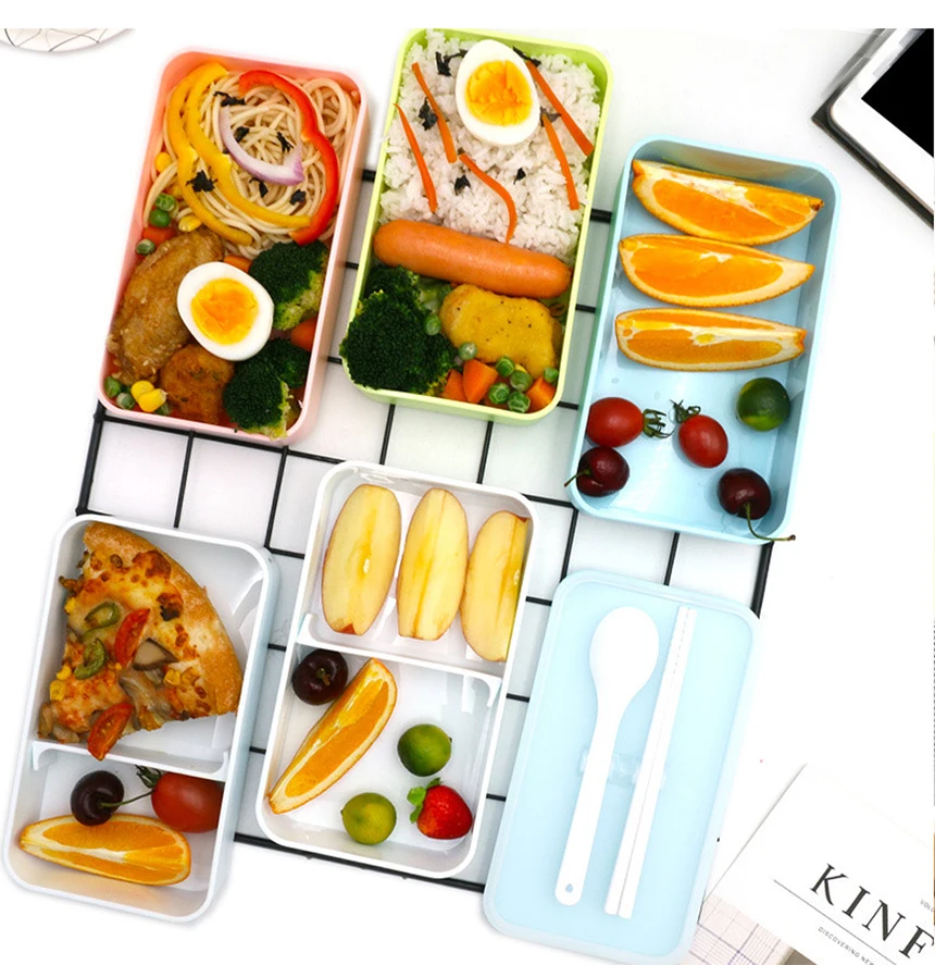 LIYIMENG 1200ml Double Layer Lunch Box Portable LunchBox For Kids Picnic Office Workers School Dinnerware Lunchbox BPA Free311