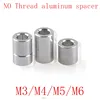 Descuento 10 Uds M3 M4 M5 M6 m8 m10 de aluminio lavadora redondo hueco no rosca espaciador de separación de espesor/2/3/4/5/6/8/10/12mm nz3gdmMX