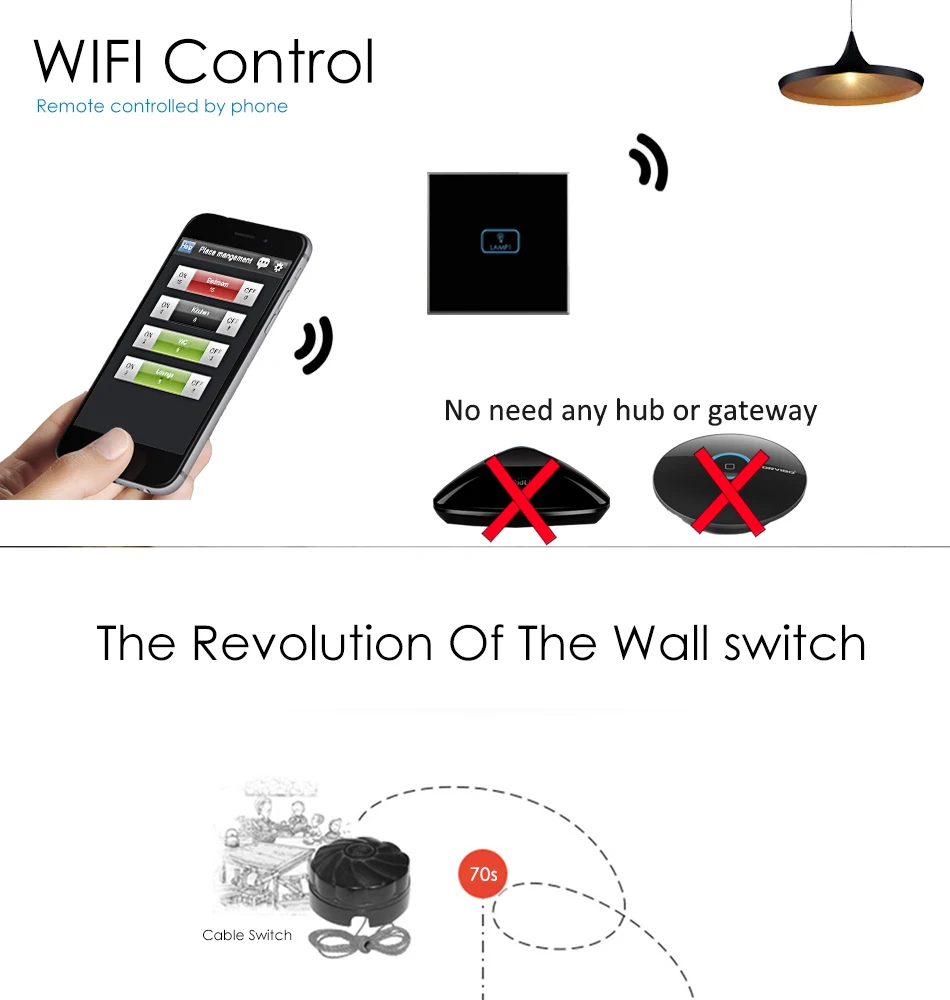 Беспроводной Android/IOS wifi 4 банды Swith Wallpad черный хрустальный стеклянный переключатель светодиодный wifi 4 банда пульт дистанционного управления сенсорный светильник переключатель