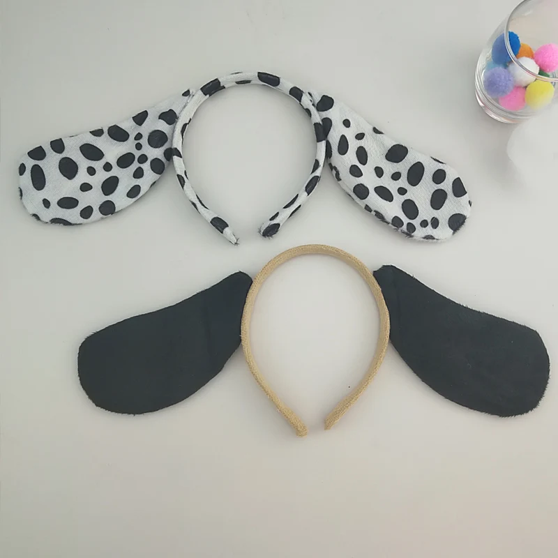 Animal Dog Ears Headband Kids Adult Cosplay Headwear Birthday Party