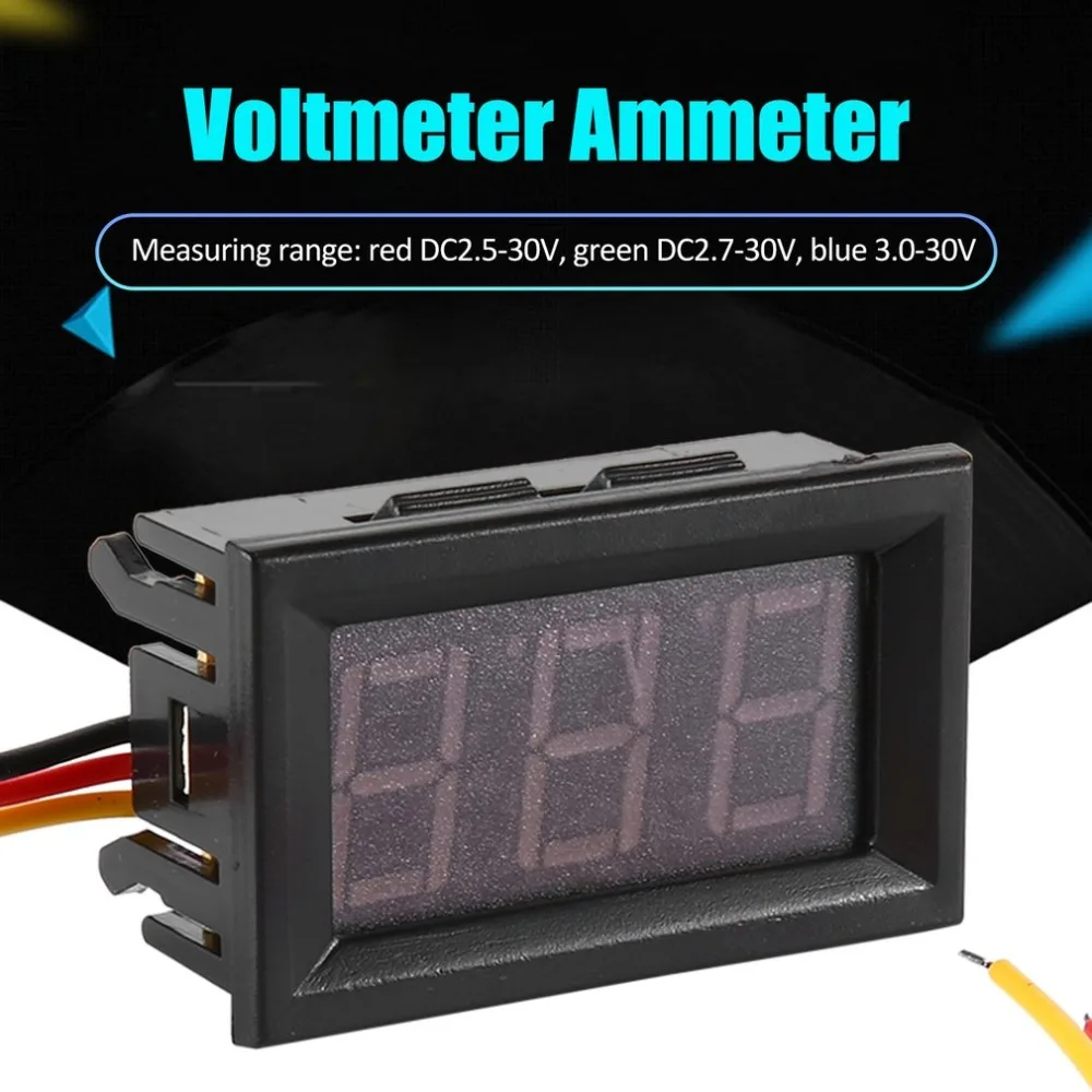 

TS-H14422 5~100V Voltmeter Ammeter Blue + Red LED Amp Dual Digital Volt Meter Gauge
