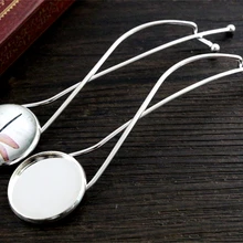 20 мм, 5 шт., высокое качество, яркие посеребренные медные заколки для волос, заколка для волос, основа для установки, кабошон, камея, J5-34