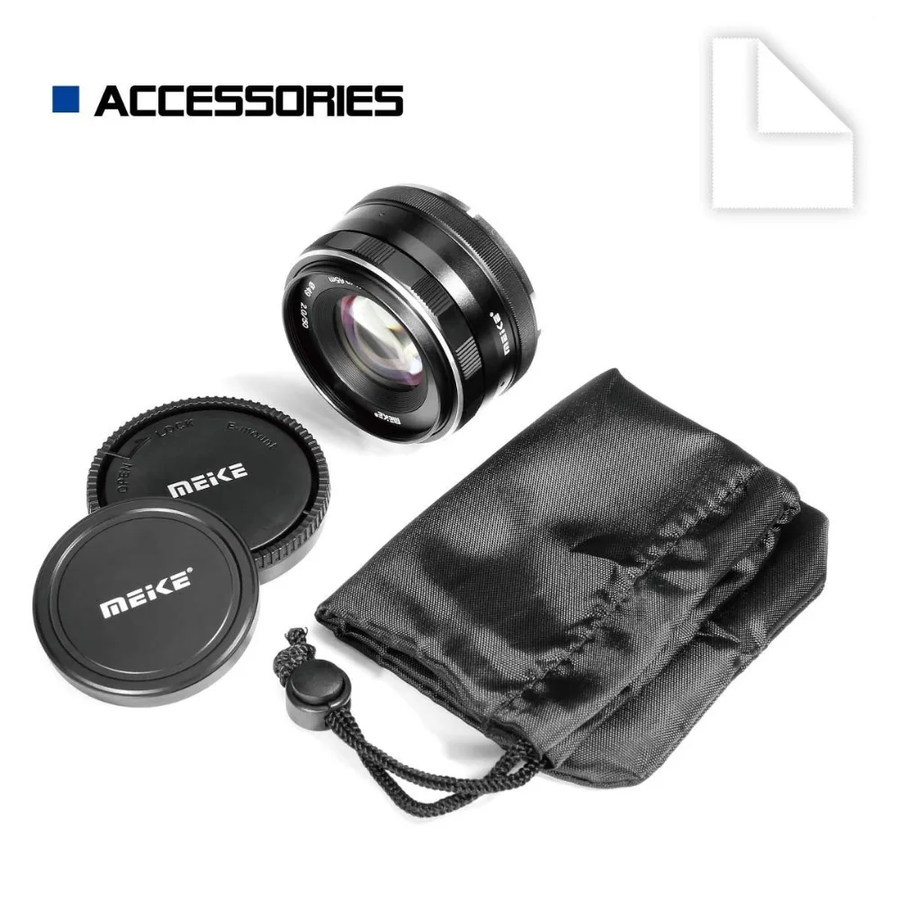 Объектив MEKE с ручной фокусировкой и большой диафрагмой F2.0 для камер Olympus/Panasonic M4/3
