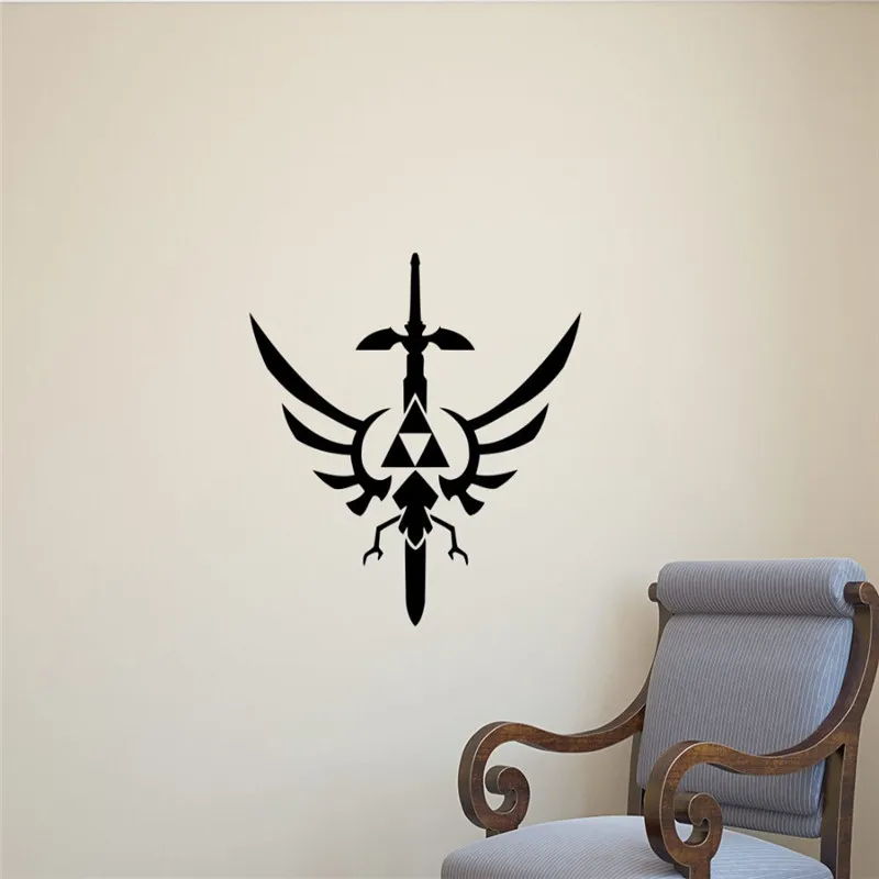 

Legend of Zelda Wall Decal Sword Pattern Movie Wall Stickers Abstract Cartoon Home Decor For Kids Rooms Art Mural Design