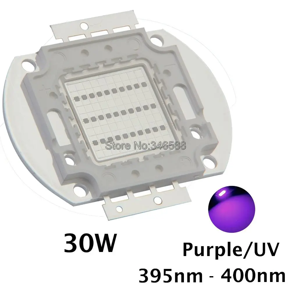 30 Вт ультрафиолетовый УФ high Мощность свет чип 365nm-370nm, 380nm-385nm, 395-405nm, 420nm-425nm DIY COB источник света Epileds 42mil