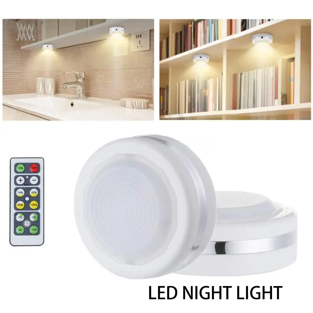

6PCS Home Hotel Bedroom Monochrome Light Touch Sensor LED Remote Control Night Light Cabinet Corridor Light Hockey Night Light