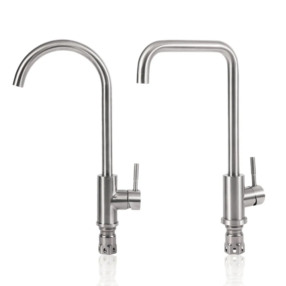 Hot and Cold water Classic Kitchen Mixer Faucet SUS 304 Stainless Steel 360 Degree Rotation Big