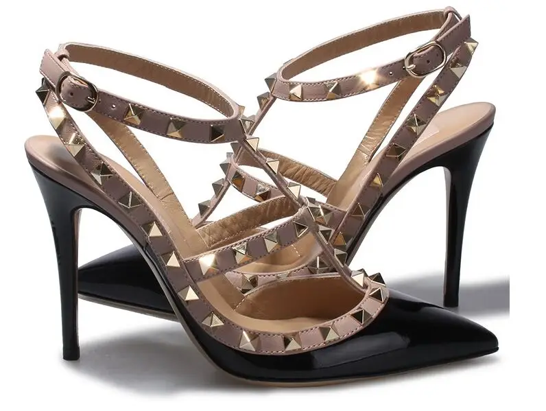 

luxurious Brand high heels shoes rivet pumps rivet shoes Wedding Shoes