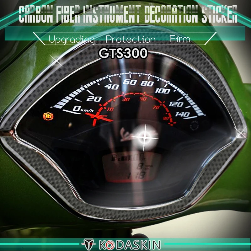 

KODASKIN Motor Carbon Fiber Instrument Decoration Sticker Fit for Vespa GTS300