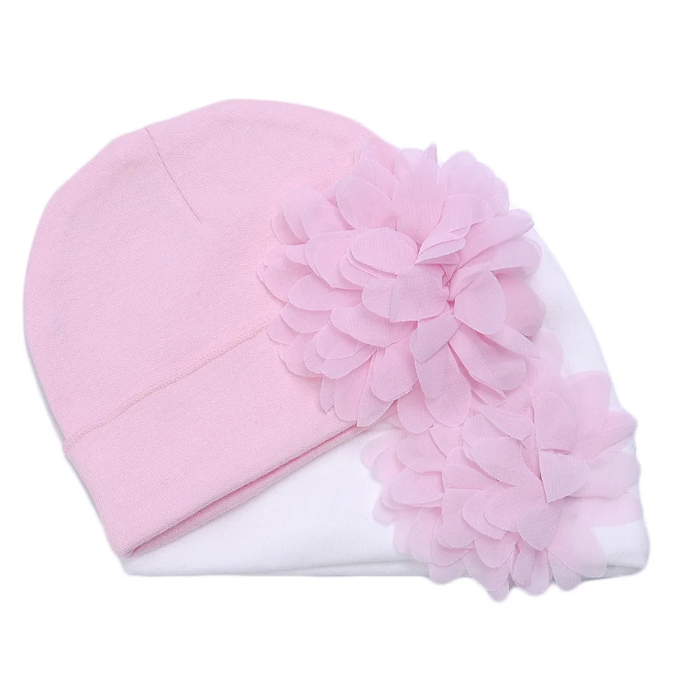 Newborn Baby Girls Flower Hat Cotton Soft Hats Caps Gift Usefulin Hats