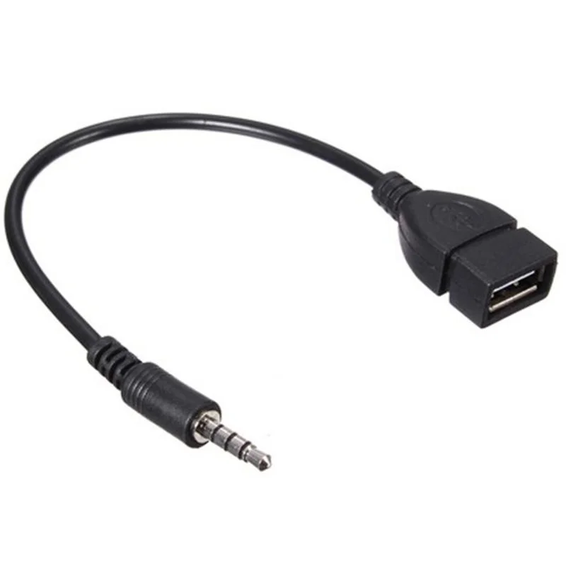 Jack 3.5mm AUX Audio Plug To USB 2.0 OTG Adapter Converter USB Aux