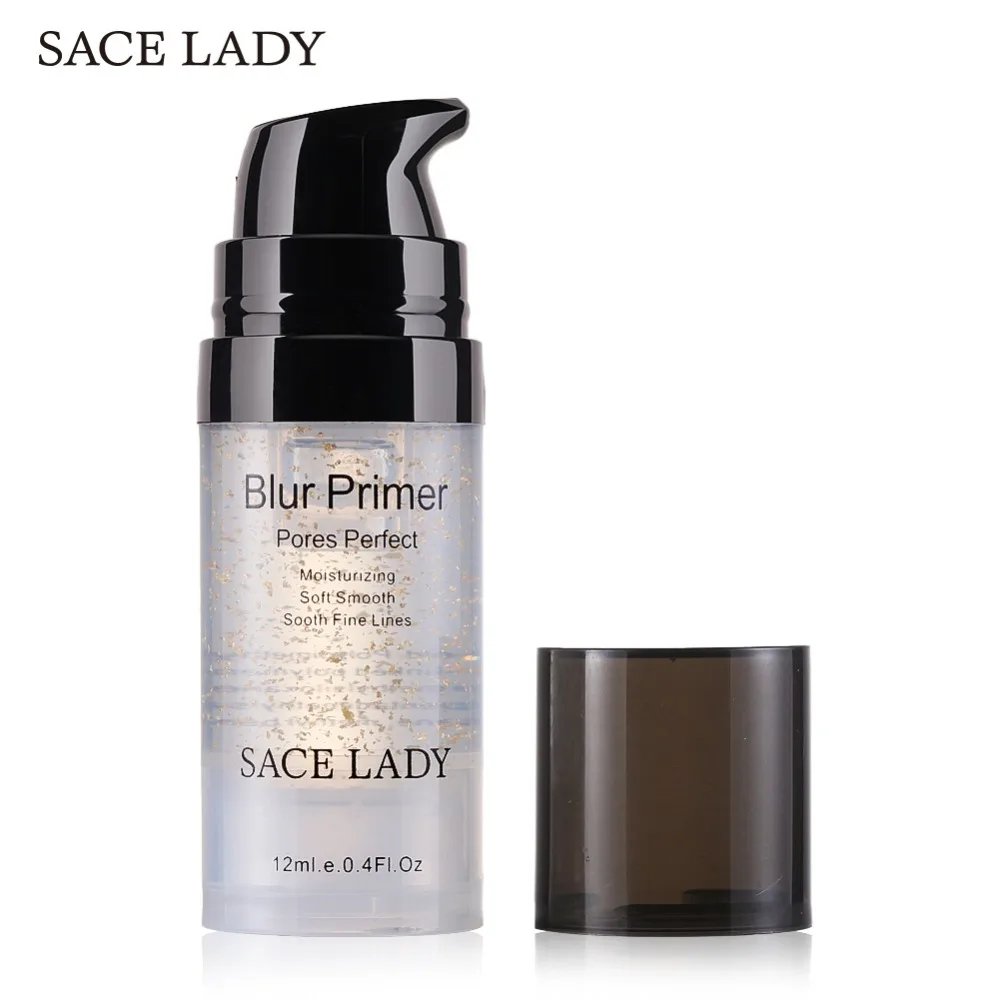 

SACE LADY Face Primer Make Up Base 24K Gold Foil Professional Makeup Full Oil Control 12ml Moisturizer Cosmetic