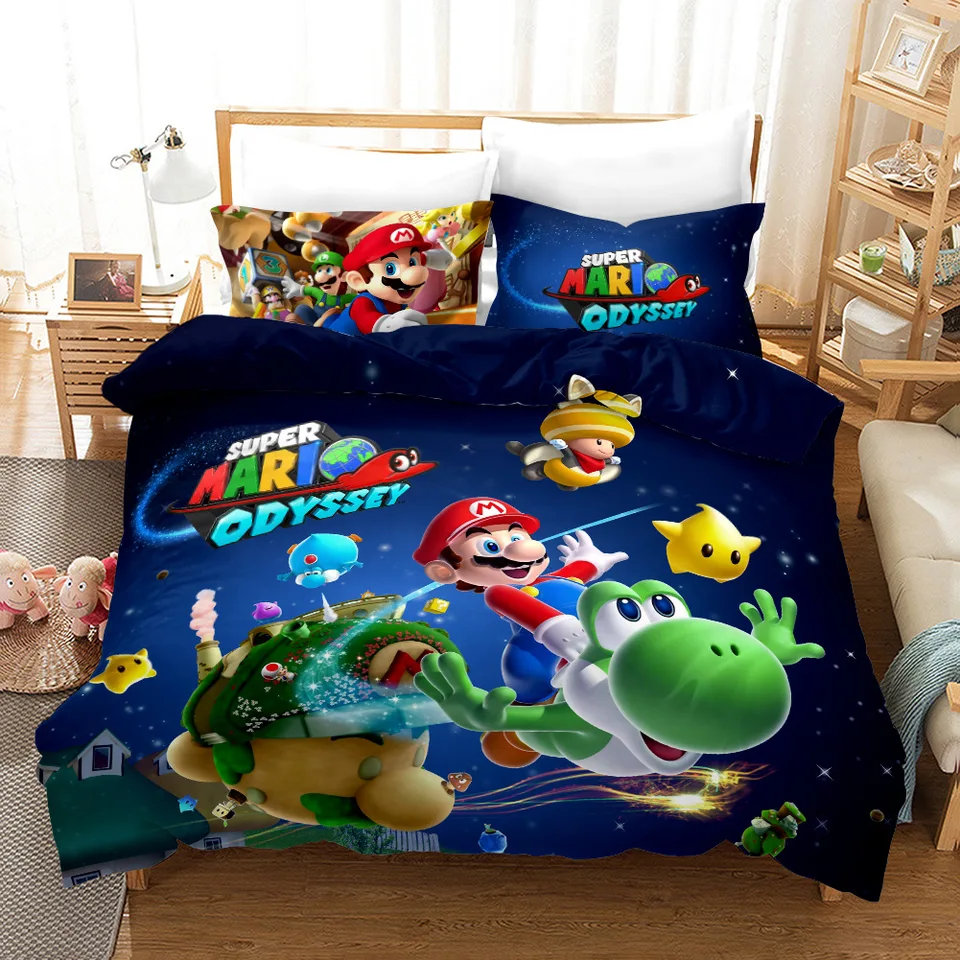 Super Mario Bros Bedding Set Duvet Covers Pillowcases 3d Print