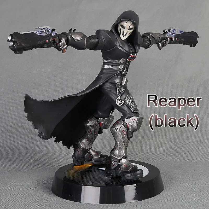 OW black/ white Reaper Genji Soldier 76 фигурки персонажей 26-30 см Статуэтка из ПВХ(китайская версия