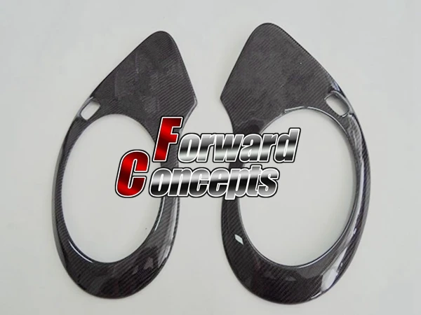 

Free shipping CARBON FIBER 98-01 996 911 986 BOXSTER HEADLIGHTS COVERS EYELIDS TRIMS