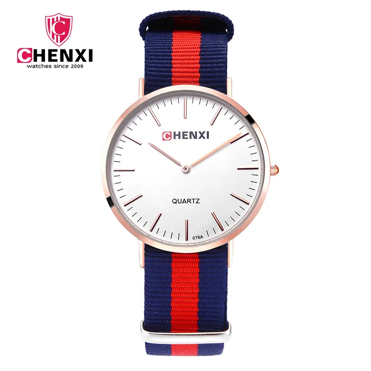 

2018 New Fashion Chenxi Brand Women Man Luxury Casual Analog Wrist Watches Nato Nylon Watchband Girl Geneva Gifts Quartz Clocks