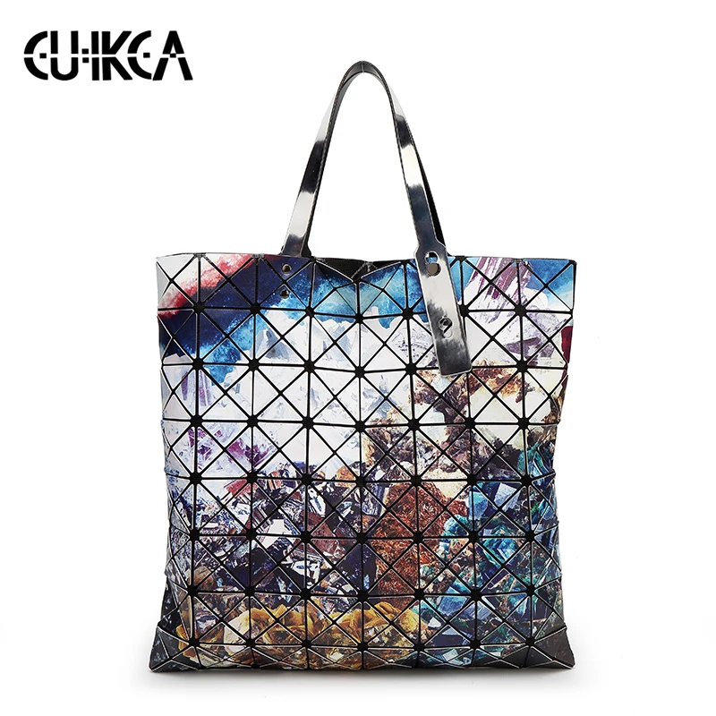 

2019 Fashion Women Diamond Bao Bags Geometry Matte Handbag Female Geometric Casual Tote Lady Shoulder Bag Handle Bag