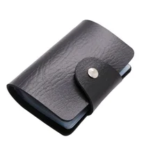 Mode PU Leder Funktion 24 Bits Karte Fall Visitenkarte Halter Männer Frauen Kredit Passport Karte Tasche ID Passport Karte brieftasche