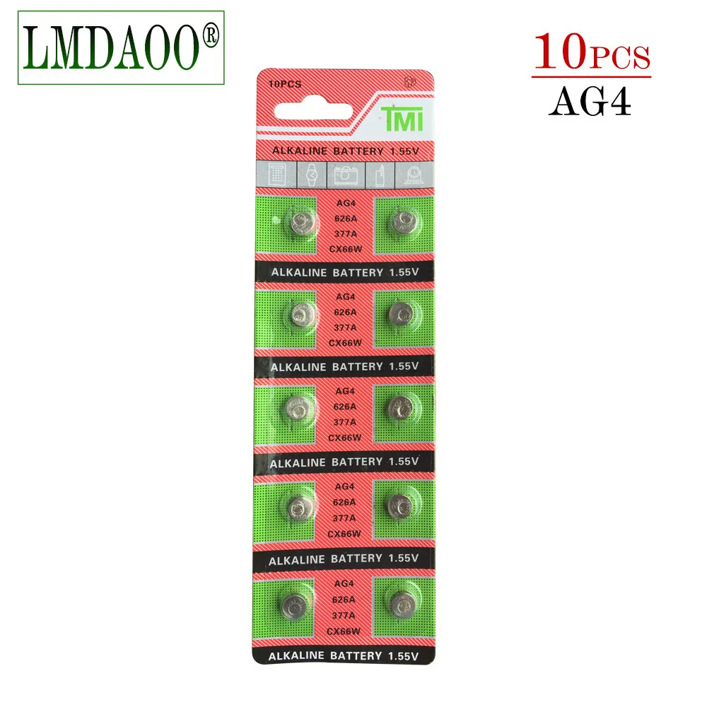 Высокое качество оптовая продажа 10 шт./лот = 1 карты AG4 377A 377 LR626 SR626SW SR66 LR66 батарея