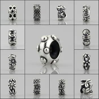 

Emith Fla Authentic 925 Sterling Silver Stopper Spacer Bead Charms Women Original Charms Fit European Bracelets DIY Jewelry Gift