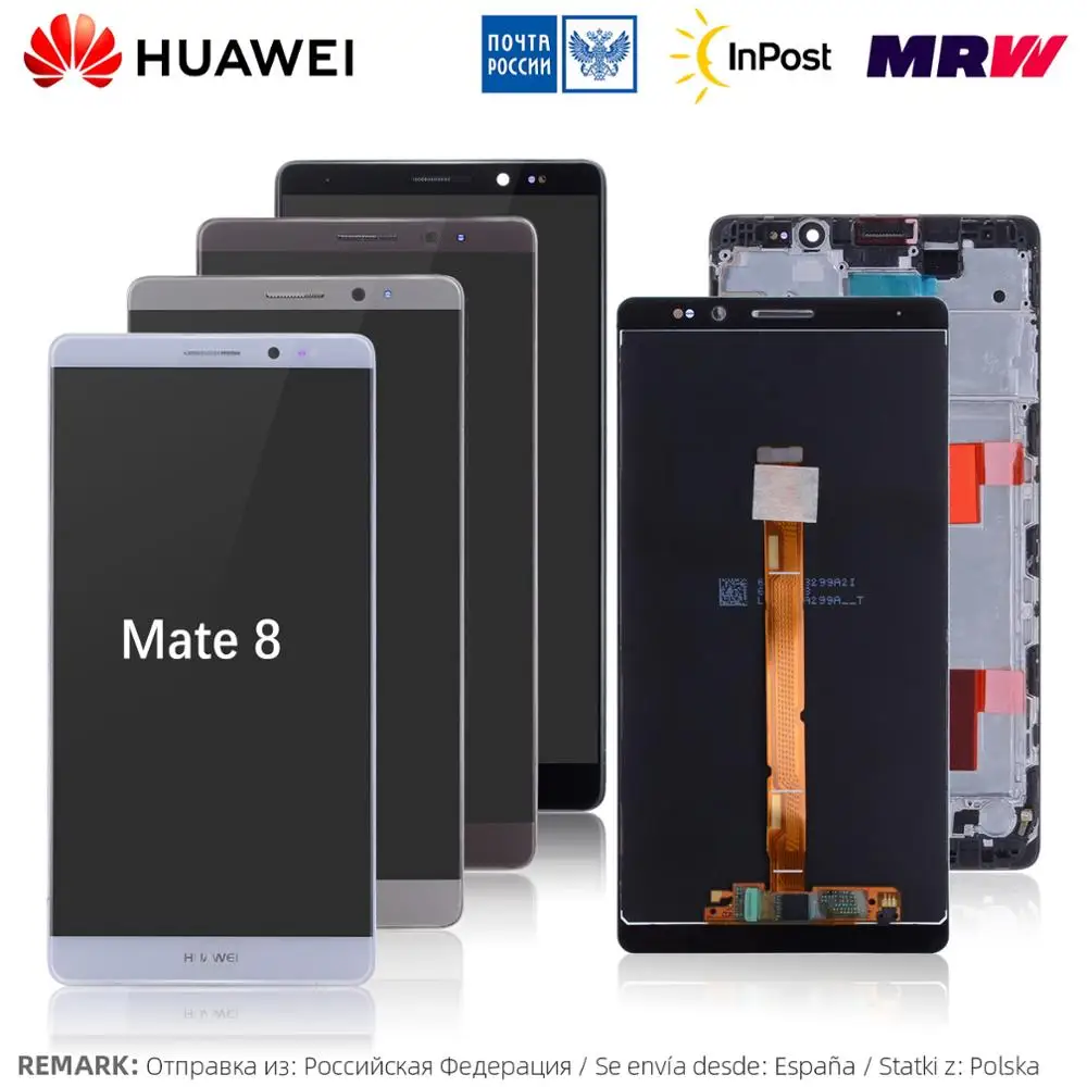 Дисплей для HUAWEI Mate 8 LCD в сборе с тачскрином на рамке Оригинал 6.0'' черный