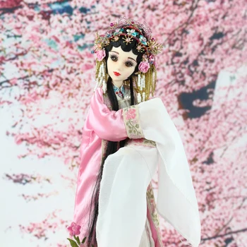 

35cm Handmade Chinese Ancient Costume Dolls Peking Opera Lady Du Dolls BJD Girl Doll Toys Christmas Gifts