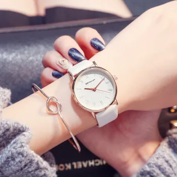 

2020 New Arrival Real Version Of Chic Simple And Generous Middle School Students Belt Retro-thin Waterproof Sen Women's Watches