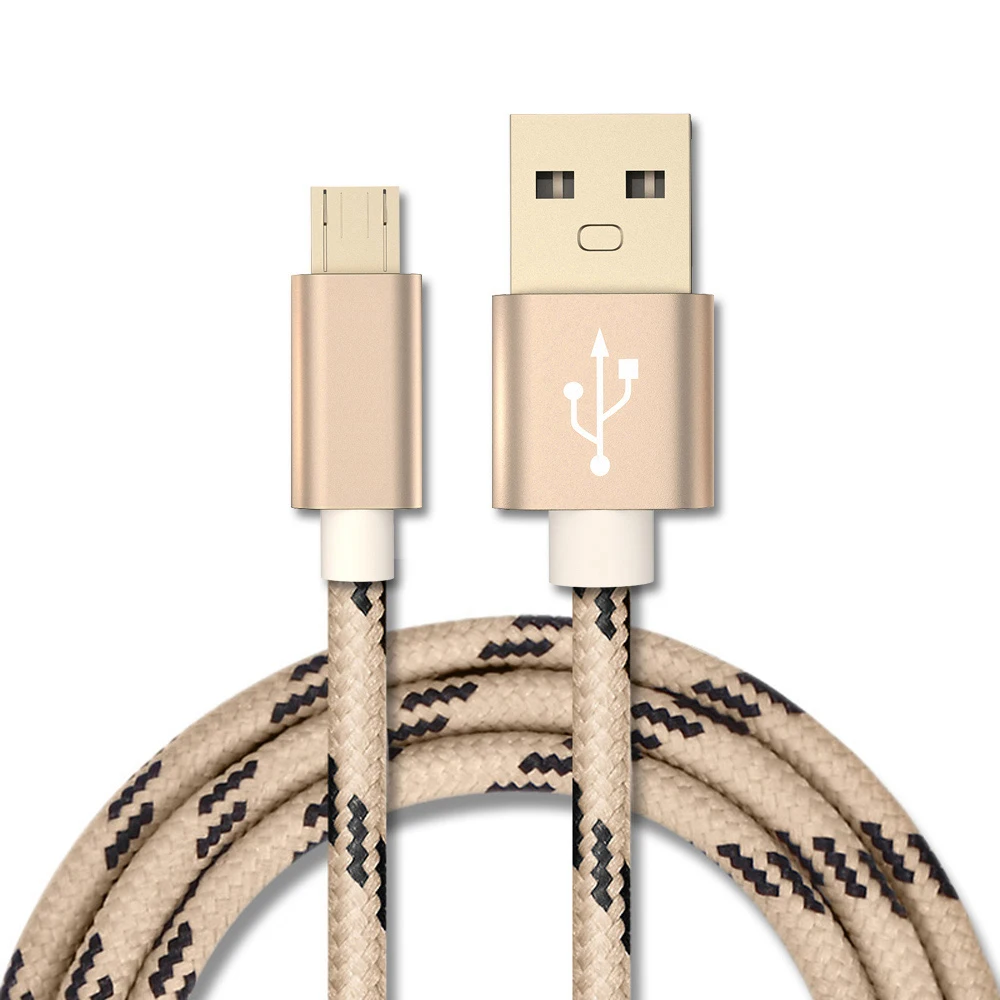 Прочный Плетеный текстильный кабель 2 а 0 25 см 1 м 3 Micro USB для быстрой зарядки и