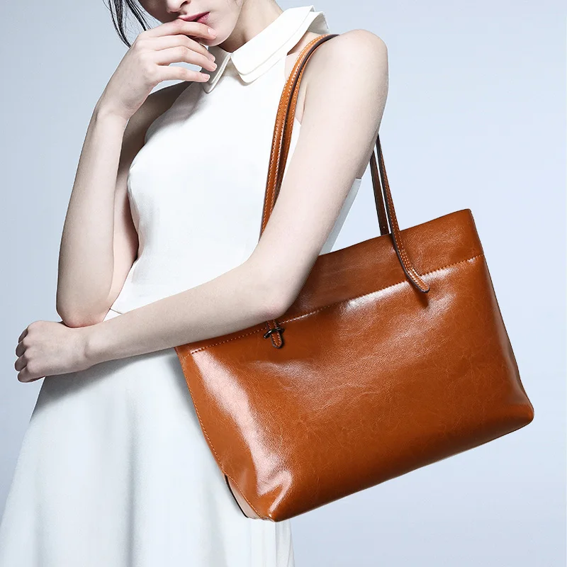 Женская сумка из натуральной кожи, женские сумки из натуральной кожи, большие сумки на плечо, дизайнерская винтажная Большая большая сумка-тоут