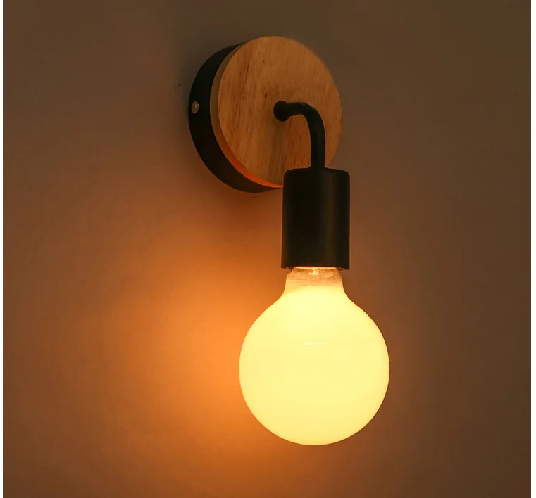 

Modern LED Wood Wall Lamp Iron Metal Wall Lamp Home Bedroom Home Lighting Wall Lamp Lamparas