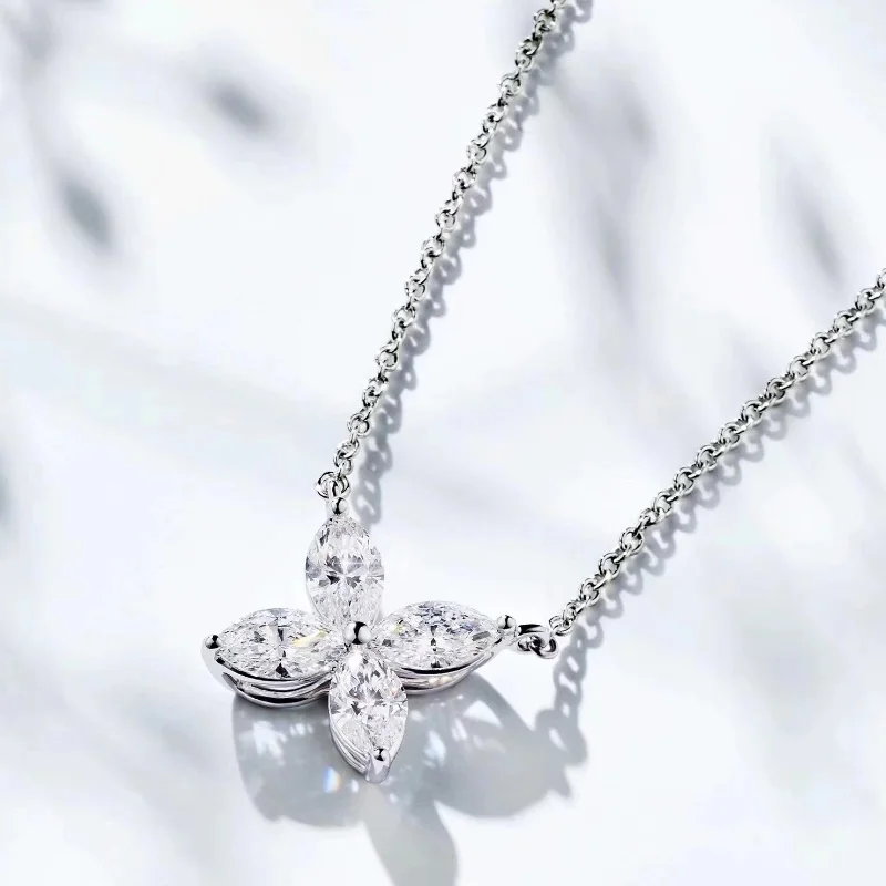 

NN20 925 Sterling Silver delicate necklace for Wedding party Women Jewelry