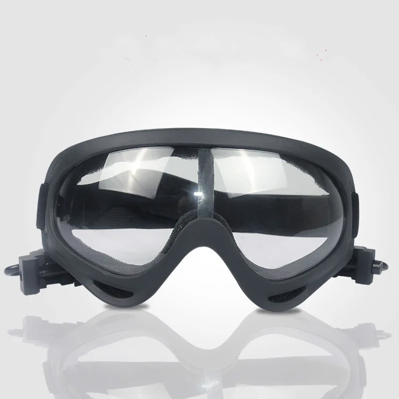 

Wide View Goggles High transmittance Eye Protection Glasses Toy Gun Goggles for Nerf War/Gel Blaster War - Black