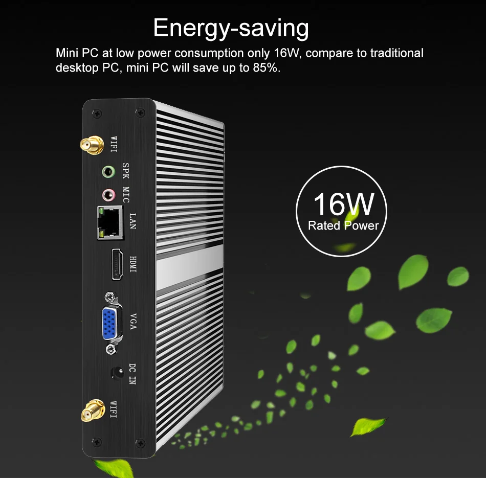  Mini PC Windows 10 Linux Intel Core i3-4010Y i5-4200Y i7-4610Y 8G RAM 240GB SSD 300Mbps WiFi Gigabi