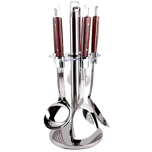 5pcs Stainless Steel Kitchen Cooking Utensil Spatula Turner Spoon 5pcs Stainless Steel Kitchen Cooking Utensil Spatula Turner Spoon Ladle Set With Storage Holder