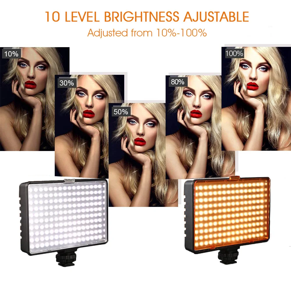 Capsave TL-160S 4 juegos de luz de vídeo LED iluminación fotográfica 5600K CRI85 Luz de estudio para YouTube sesión de fotos Panel de lámpara LED - 5