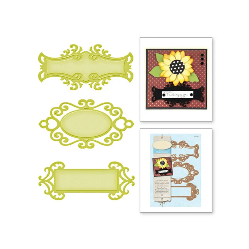 

Eastshape 3 Pcs/lot Metal Cutting Dies Scrapbooking For Card Making DIY Embossing Cuts New Craft Oval Rectangle Irregular Frame