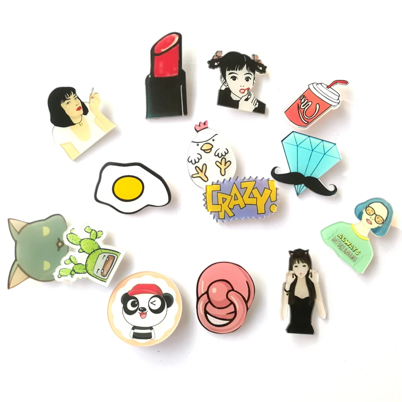 1 шт. значки с героями мультфильмов для одежды Kawaii персонажи акриловые бейджи на