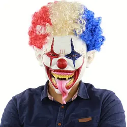 Хэллоуин Танцы вечерние реквизит взрывное голова клоуна ужасная маска головных уборов для маскарадные Принадлежности Декор для
