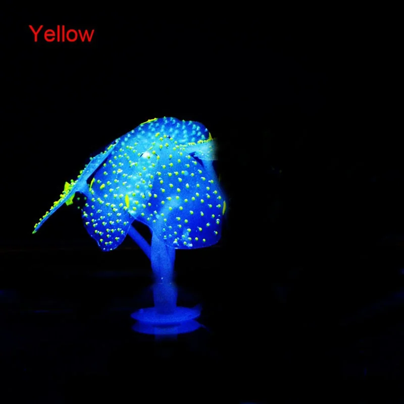 Флуоресцентная яркая Медуза аквариумная украшение для аквариума искусственная светящаяся Медуза силиконовая имитация водного растения - Цвет: Y