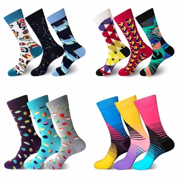 

3 Pairs / lot Men & Women fashion ,creative stockings, a variety of color random combination and match,outdoor stretch stockings
