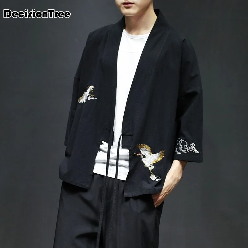 Мужские пальто кимоно кардиган пальто Япония Винтаж ветровка лоскутное мужские куртки одежда