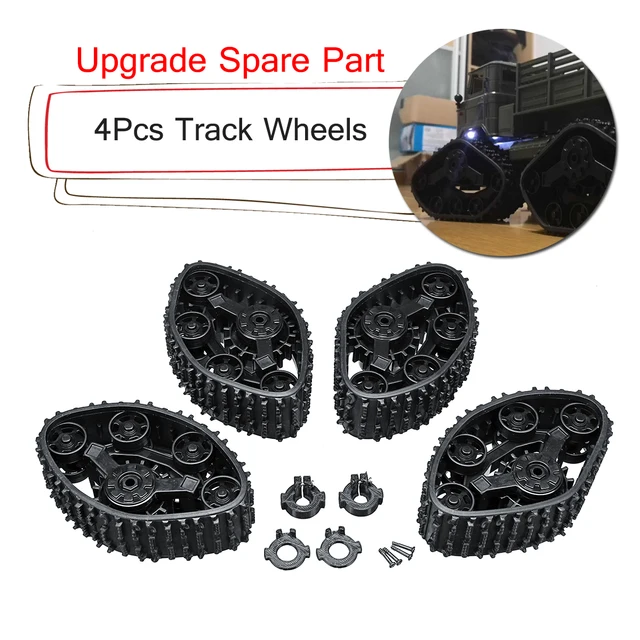 Best Offers 4PCS Upgrade Track Wheels Spare Parts For WPL B1 B14 B24 C14 C24 1/16 RC Car Truck Replacement Durable Black Rubber Attractive