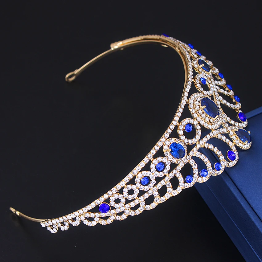 Xinyun корона на голову свадебная тиара павлин украшения для волос Свадебные аксессуары для волос Модные CZ синяя Корона Couronne De Mariage