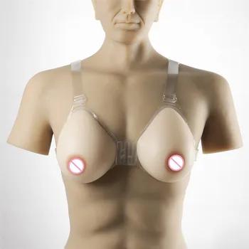 

White Drag Queen Shemale Silicone Bra 1600g/Pair Crossdresser Transgender Boobs Masturbator Silicone Breast Form Soft Realistic