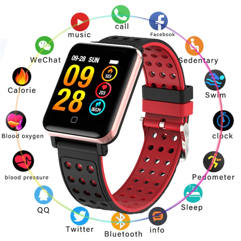 

Bluetooth Smart Watch Men Blood Pressure Waterproof Smartwatch Women Waterproof Bracelet Band Fitness Tracker Sport For Android