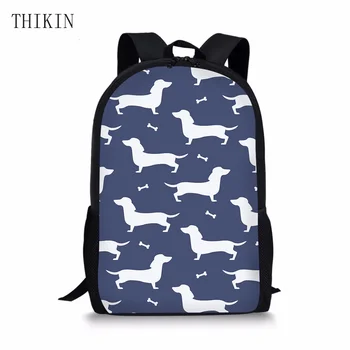 

THIKIN Kawaii Sausage Dog Pattern School Bag for Kids Chilren Backpack Animals Girls Boys Baby Kindergarten Schoolbag Ployester