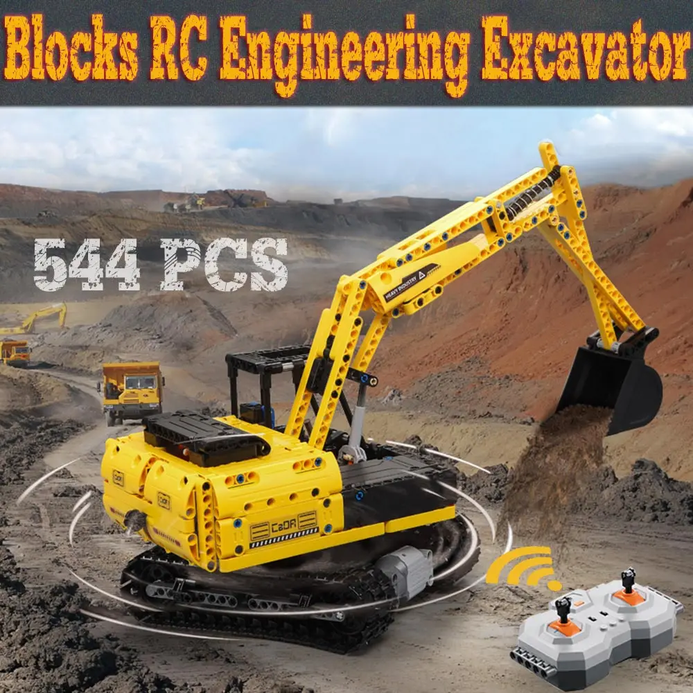 

Building Blocks RC Engineering Excavator Bulldozer Legoings Compatible Technics Blocks Toys Bricks Kids Toys for Children Boys