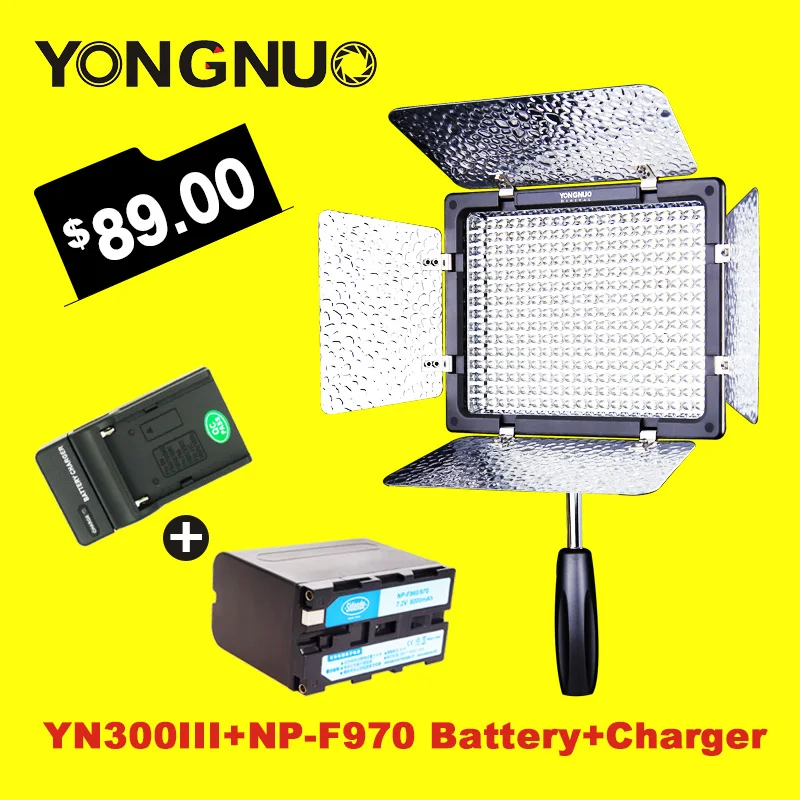 Yongnuo YN300 III 5500  CRI95    NP-F970       DSLR    