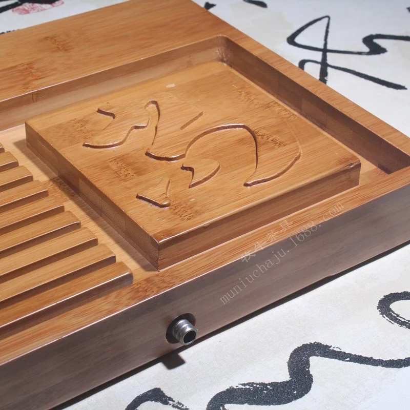 Yixing Kung Fu tea set bamboo tea tray Luxuries gift 54*24.5*4 store mixed batch
