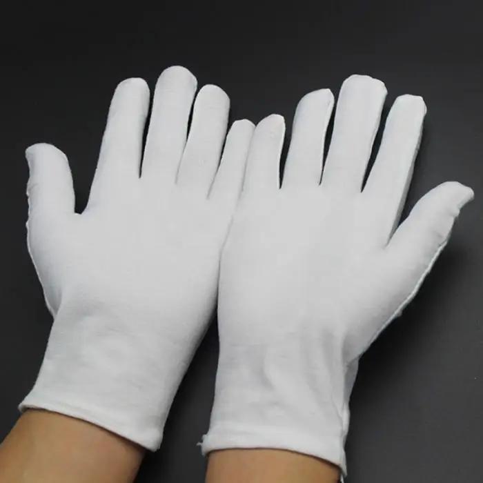 12 пар хлопок белые мягкие перчатки костюм ювелирные изделия обработка работы руки протектор YS-BUY